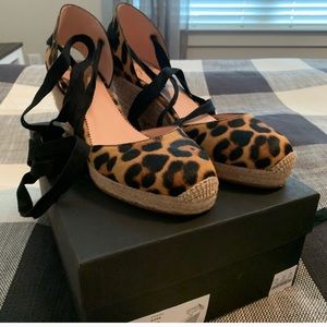 NEW IN BOX JCREW leopard espadrilles